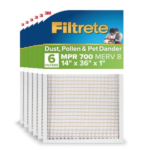 Filtrete 14x36x1 MPR 700 Air Filter 6-Pack for $25 + free shipping w/ Prime