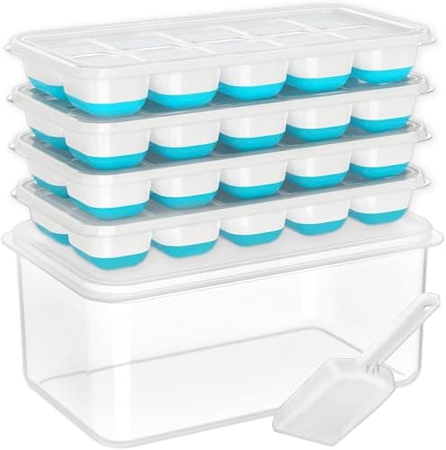 4-Pack Doqaus Ice Cube Tray w/ Lid and Bin $6.49 + Free Shipping w/ Prime or on $35+