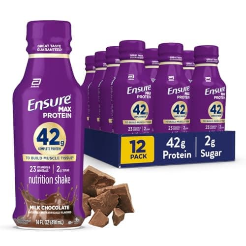 Select Accts: 12-Pk 14-Oz Ensure Max 42g Complete Protein Shake (Milk Chocolate) $15.80 w/ S&S