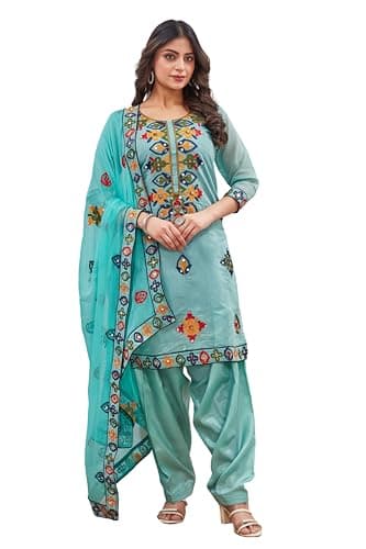 Shreyanvi Indian Pakistani Designer Ready to Wear Ethnic Punjabi Salwar Kameez Dupatta Patiala Suit Set for Women