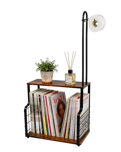 IntreLife Wall Mount Toilet Paper Holder w/ Storage Shelf & Metal Basket $9.99 + Free Shipping w/ Prime or on $35+