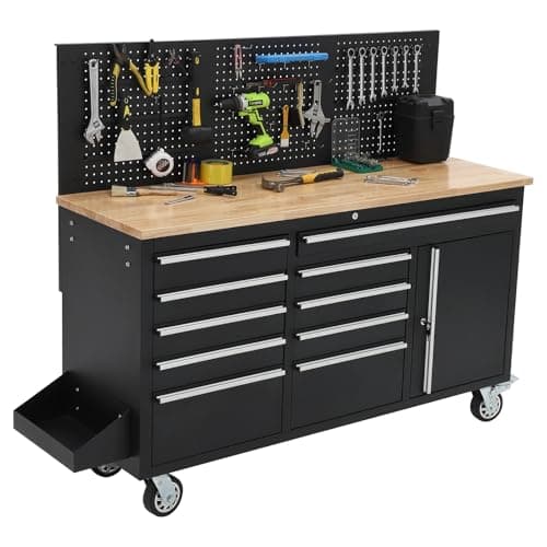 GAOMON 61-inch Rolling Tool Ch...on, Heavy Duty Rolling Cabinet