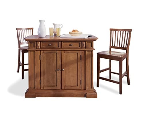 Homestyles Americana Cottage O...eaf Top and Two Counter Stools