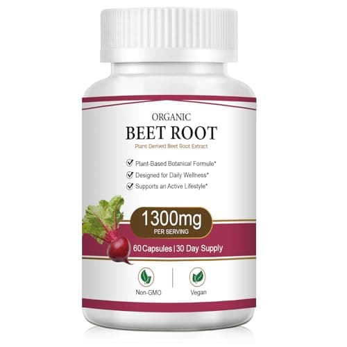 Yeonmi Beetroot, Organic Beet Root Capsules, 1300mg, Non-GMO & Gluten Free, Beet Root Supplement, Beet Root Supplement for Women & Men - 60 Capsules