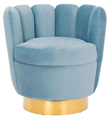 Safavieh Couture Home Arrow Gl...et Scallop Tufted Swivel Chair