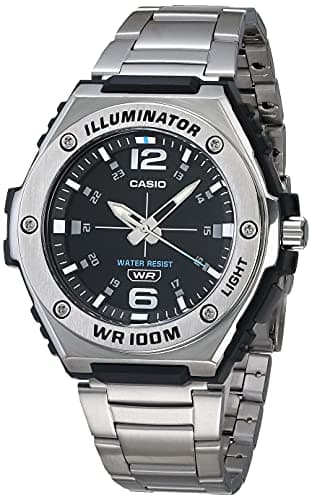 $38.97* | 50.5mm Casio Men’s MWA100H Series Stainless Steel Analog Watch (Silver) at Amazon