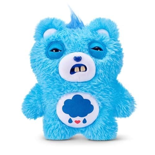 Fuggler Care Bears 9-Inch Plush Toy (Grumpy Bear) by ZURU – Funny Ugly Monster Stuffed Animal with Human-Like Teeth, Collectible Plush for Kids, Tweens, Teens, Adults & Crossover Fans