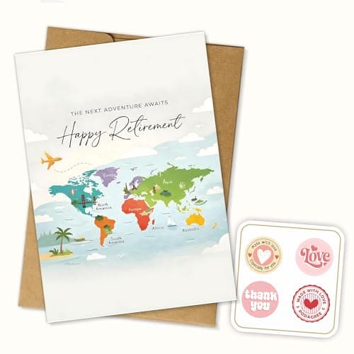 Podagree Retirement Card The Next Adventure Awaits, Happy Retirement Card for Men, Women, Teachers, Nurses, Doctors, and Travelers, Perfect Travel