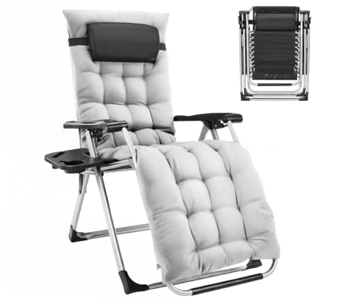 Alpen Premium Outdoor Chaise L... for Reading and Camping, Grey