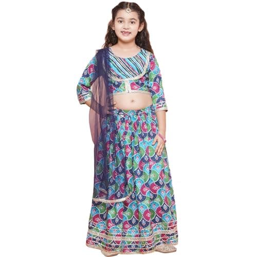AJ DEZINES ADIVA Girls Indian Ethnic Wear Lehenga Choli for Kids (G_LH07_BLUE_22)