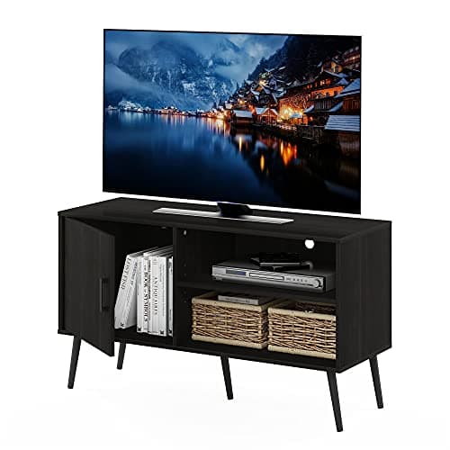 Furinno Claude Mid Century Sty... Cabinet Two Shelves, Espresso