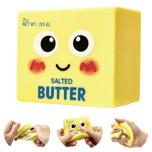 CKXMHM New Upgraded Smile Face Butter Squishy Toys, Slow Rebound Dumpling Squishy, Soft Stretchy Sensory Squeeze Toys, Stress Relief Fidget Toys, Office Desk Toys & Daily Leisure Gifts (Smiley)