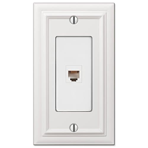 AMERELLE 94PHW Continental Sin... Cast Metal Wallplate in White