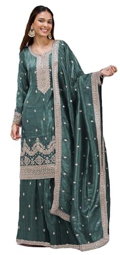 STELLACOUTURE Ready to wear salwar kameez for women, Plus Size Indian Pakistani ethnic suit, Eid, Wedding, Party 3003-O (Turquoise, 54)