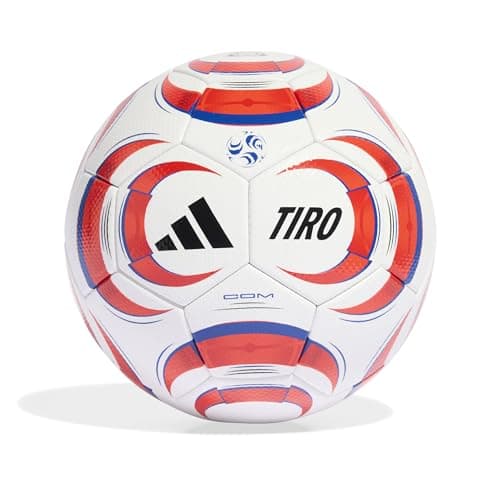 adidas 2026 Tiro Competition Soccer Ball (Size 4, White/Black/Lucid Red) $21.10