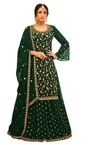 shopNstyle Ready to Wear Indian Party/Wedding Wear Designer Palazzo Salwar Suit for Womens Radha
