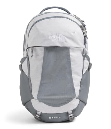 $86.93 | The North Face Women's Recon Everyday Laptop Backpack, TNF White Metallic Mélange/Mid Grey-NPF, One Size at Amazon