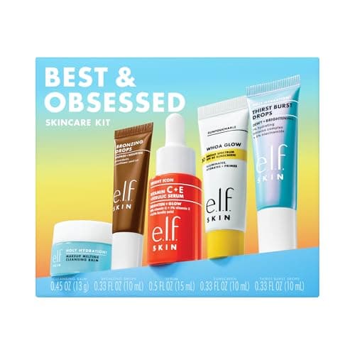 e.l.f. SKIN Best & Obsessed Travel-Size Skincare Kit w/ Makeup Remover, SPF 30 Sunscreen & Brightening Serums $15.64 + Free Shipping w/ Prime or on $35+