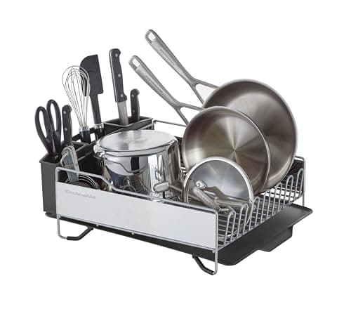KitchenAid Large Capacity Dish Rack w/ Angled Drain Board $46 + Free S&H