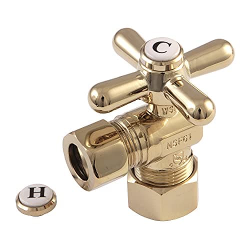 Kingston Brass CC54402X 5/8" O...gle Stop Valve, Polished Brass