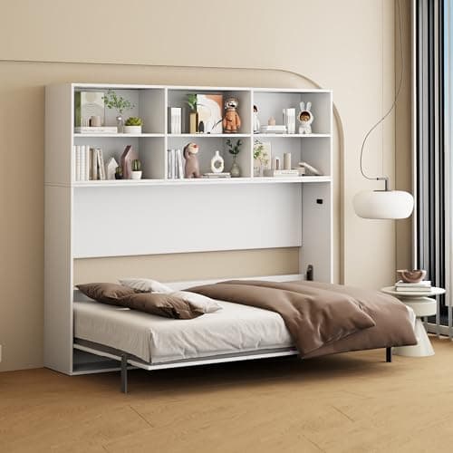 FAVSH Twin Size Flipping Murph...pace-Saving, Noise Free, White