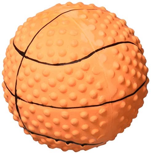 Boss Pet 52532 Assorted Latex Basketball Dog Toy with Squeaker