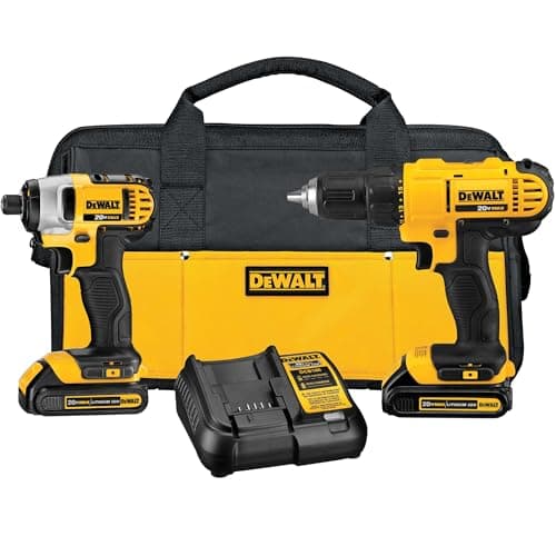 DeWALT 20V MAX Cordless Drill + Impact Driver Combo Kit $139 + Free S&H