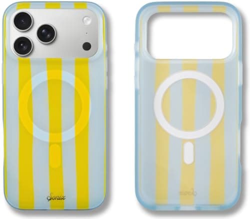Sonix Case for iPhone 17 Pro | Compatible with MagSafe | 10ft Drop Tested | Jelly Stripe Blue/Yellow