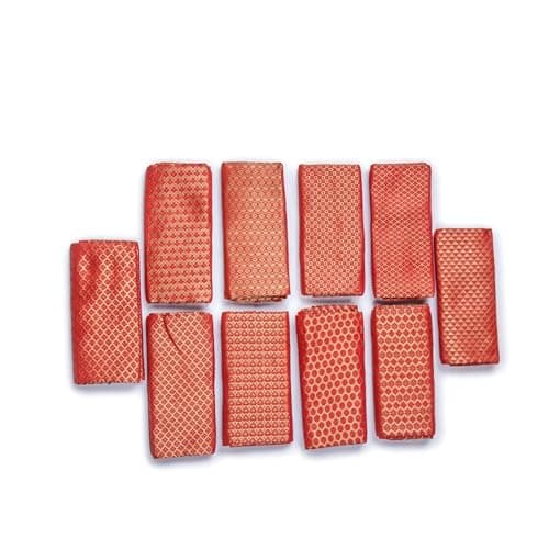 LOVENSPIRE Unstitched Red Blouse Pieces for Women Saree, Pooja, Housewarming & Indian Return Gifts 10Pack