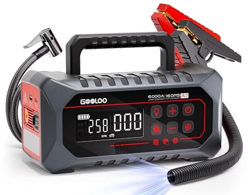 Gooloo A7 6,000A 160-PSI Jump Starter and Air Compressor for $108 w/ Prime + free shipping