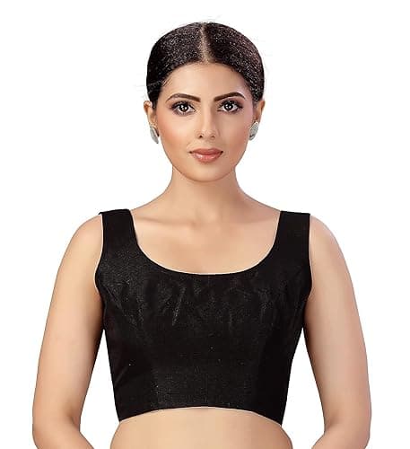 Indian Readymade Designer Party Wear Bollywood Choli Top Sari Blouse for Women Black