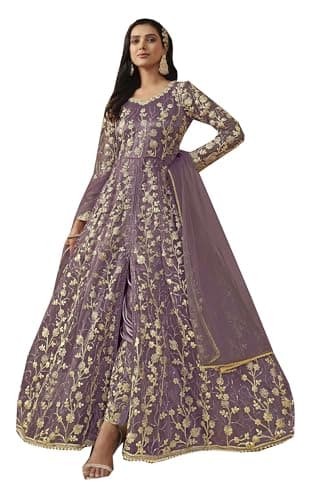 Shriva Fashion Indian salwar kameez ready to wear Eid Festival Shalwar suit pakistani style party for women (2755) (Purple, 46)