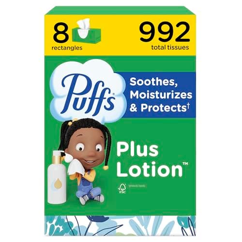 Puffs Plus Lotion Facial Tissues 124-Count 8-Pack for $11 via Sub & Save + free shipping w/ Prime