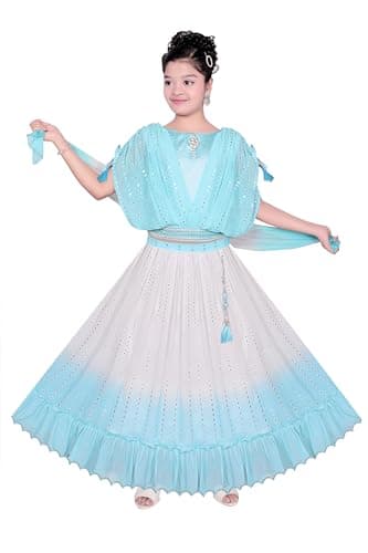 CLOTH ADDA Indian Ethnic Kids Girls Lehenga Choli Dress, Sequence Work, size 2 years to 11 years