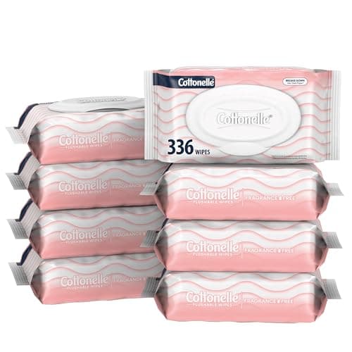 Cottonelle Fragrance Free Flushable Wet Wipes 336-Pack for $9 + free shipping w/ Prime