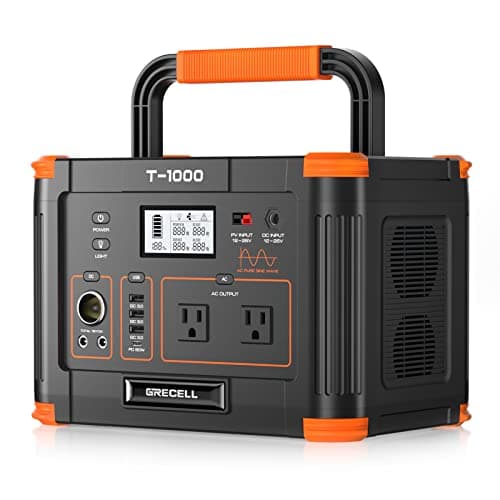 GRECELL 999Wh Solar Generator ...avel Hunting Home (Peak 2000W)