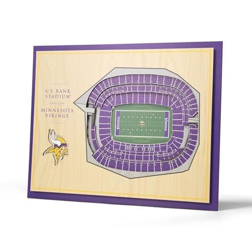 YouTheFan NFL 5-Layer 17 x 13 ...3D Wall Art, Minnesota Vikings