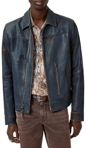 John Varvatos Otis Moto Jacket Lake Blue 50
