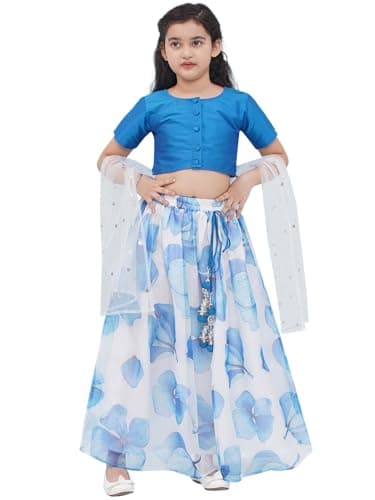 AJ DEZINES Girls Indian Ethnic Wear Lehenga Choli For Kids|Girls Pattu Pavadai|Indian Dress for Kids|Choli Janoi Outfit-BW-26
