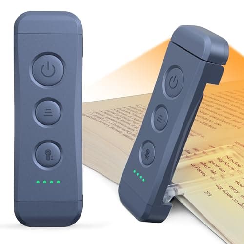 Glocusent USB Rechargeable Book Light, Portable Clip-on LED Reading Light