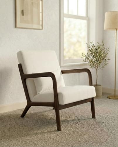 Garvee Mid-Century Chenille Ac...g Room, Bedroom, Office, Beige