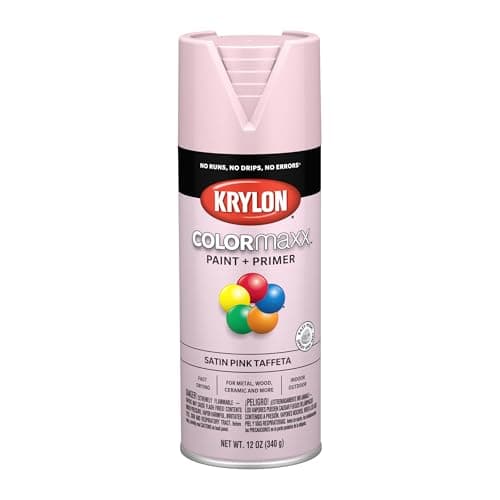 $4.48 | 12-Oz Krylon COLORmaxx Spray Paint and Primer for Indoor/Outdoor Use (Satin Ballet Slipper Pink) at Amazon