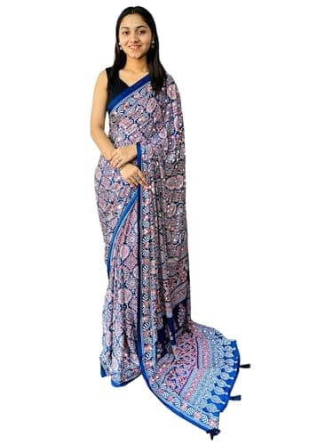 Indian Women Traditional Silk Saree With Heavy Mirror Work and Latkan Pallu Border 21405 (5)