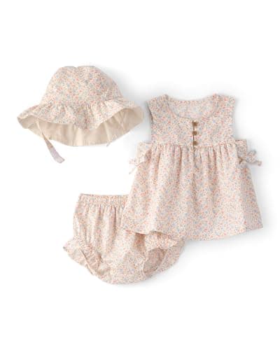 Carter's Girl 3-Piece diaper cover set, Pink Floral, 24M