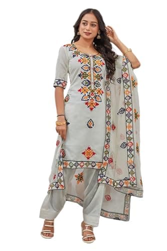 Lady Dwiza Ready to Wear Designer Indian Pakistani Ethnic Punjabi Salwar Kameez Dupatta Patiala Suit Set for Women