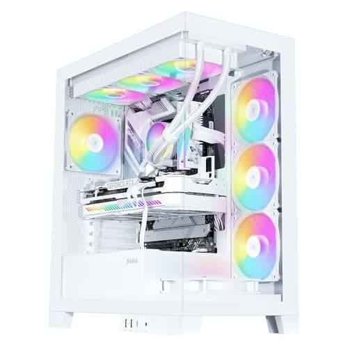 SAMA V50 White Mid Tower PC Case (4x ARGB Fans, 360mm Radiator Support, ATX Compatible) $49.99 + Free Shipping