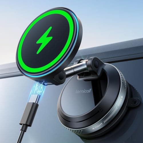 Lamicall 15W MagSafe Car Mount Charger w/ Dual USB-C Ports $16