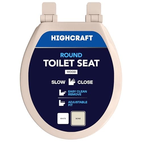 Highcraft B4TSWR Molded Wood T... Adjustable Hinge, Round, Bone