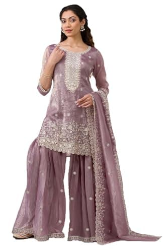 Shriva Fashion Indian Pakistani Women's Ready to wear plus size ethnic Salwar Kameez Suit for Eid Party Wedding Festivals (2983) (Pink, 54)