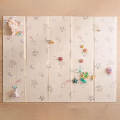 77" x 58" Nuby Reversible Baby Floor Mat (Star Pattern) $20